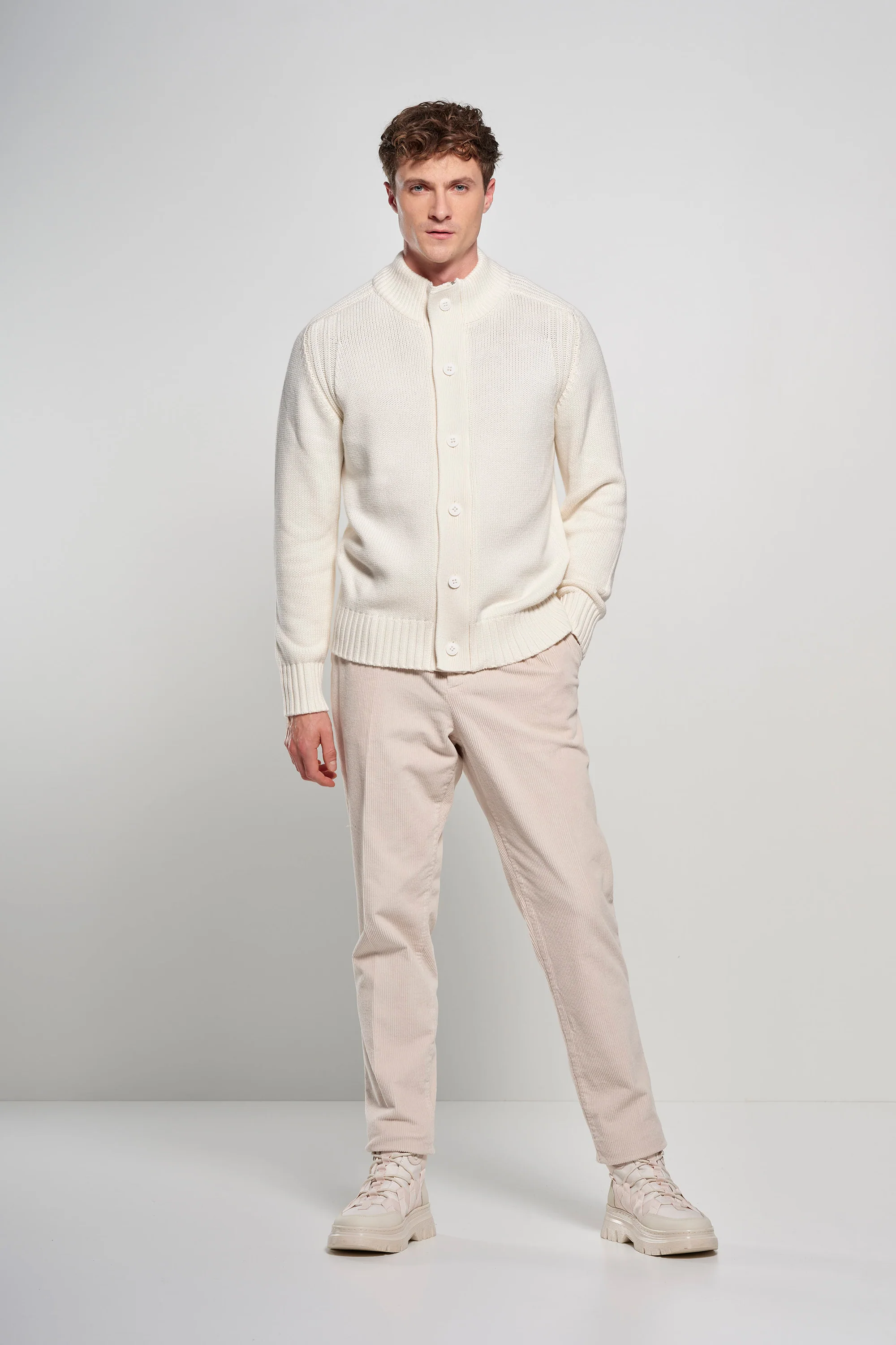 Pantalone chino da uomo slim in velluto a coste vita elasticata - Image 20