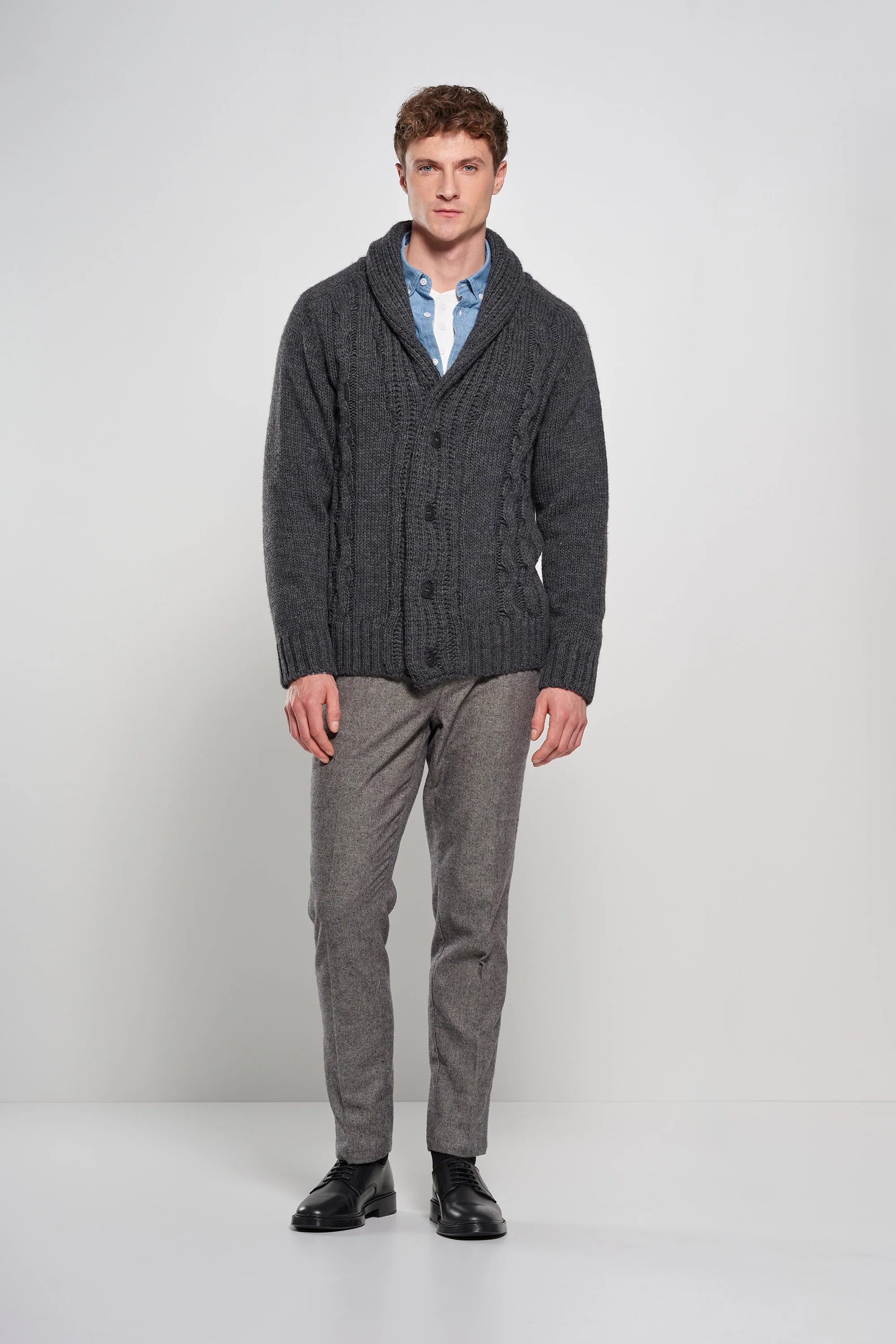 Pantalone chino slim fit in flanella con tasche America - Image 10