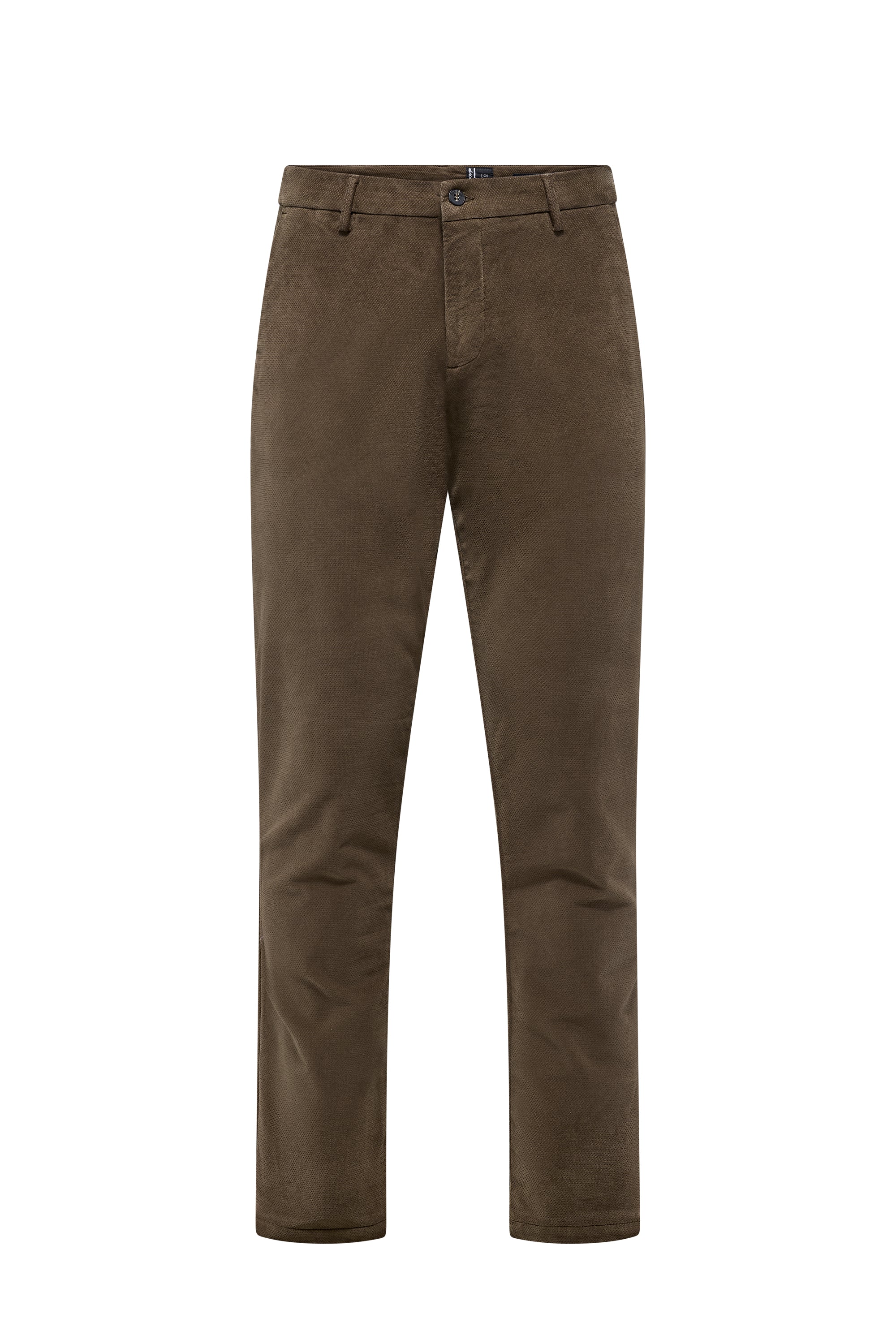 Pantalone chino slim fit in velluto stretch
