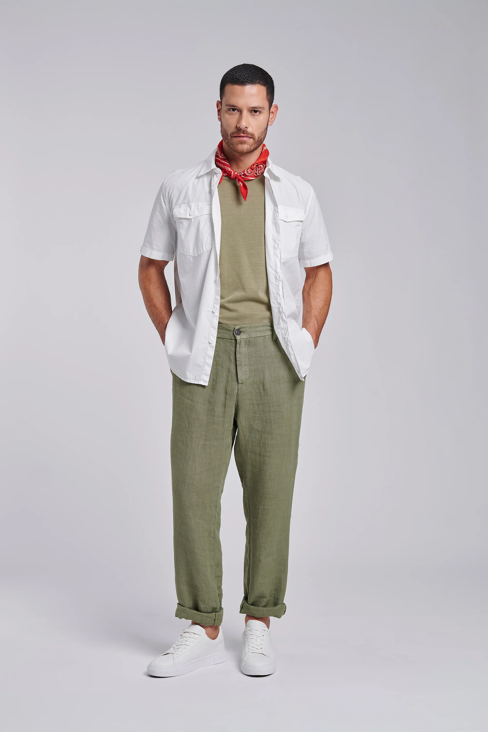 Pantalone jogger fit in puro lino - Image 5