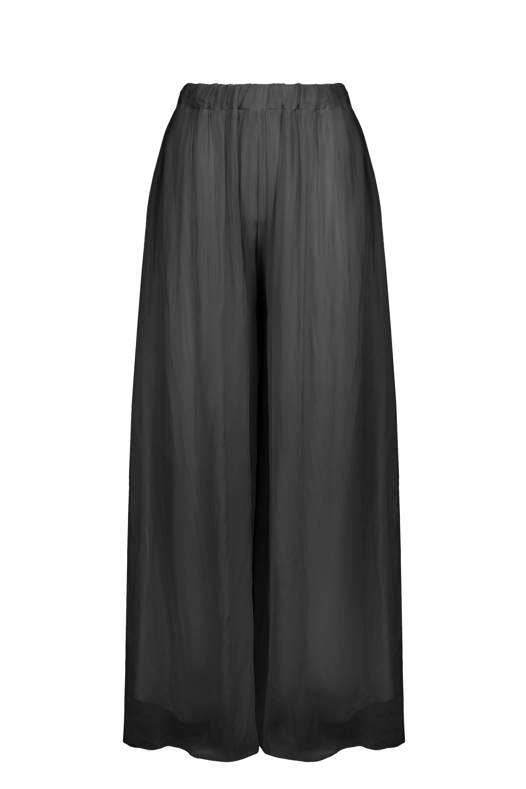 Pantalone palazzo in seta e viscosa