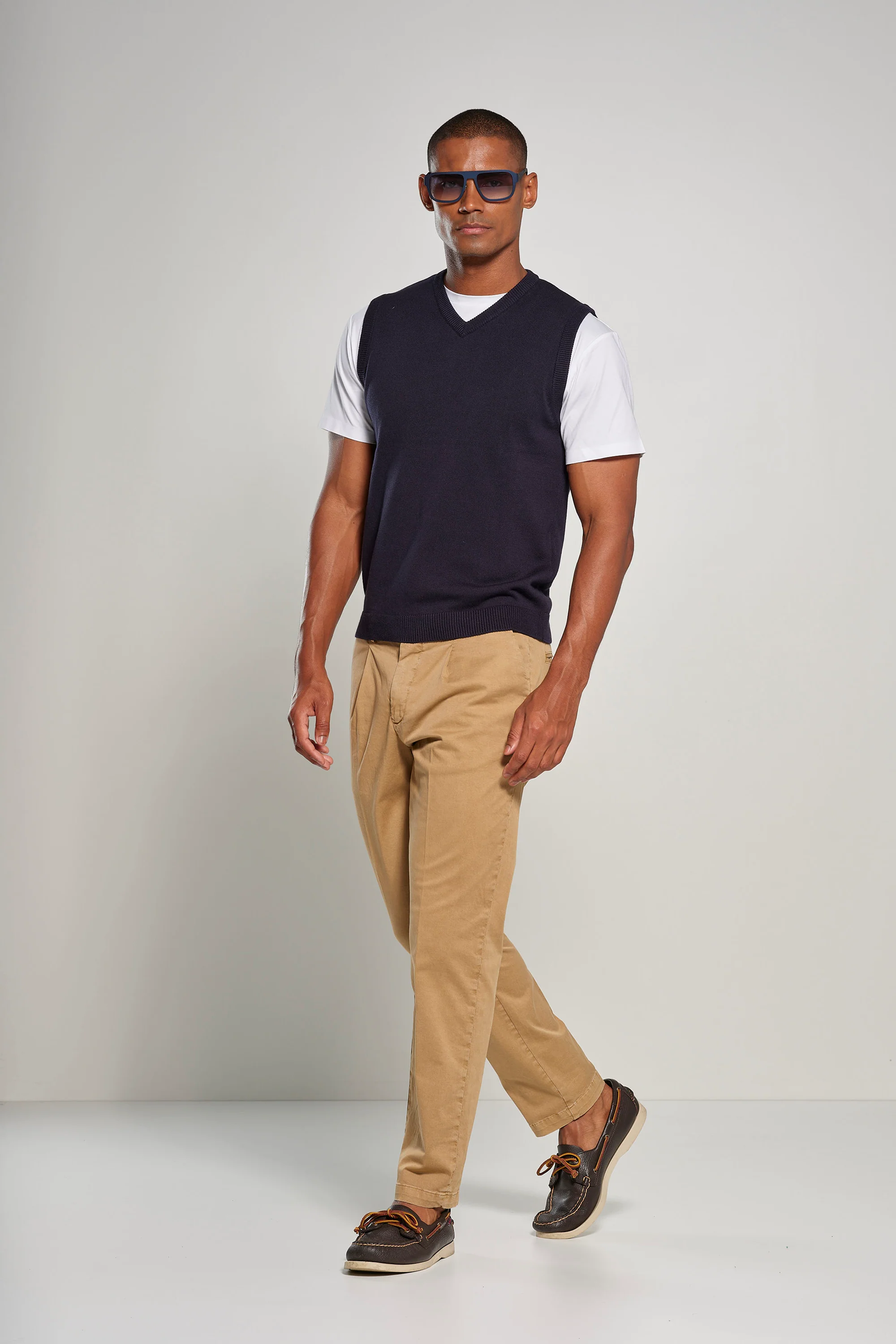 Pantalone tapered fit in gabardina di cotone - Image 5
