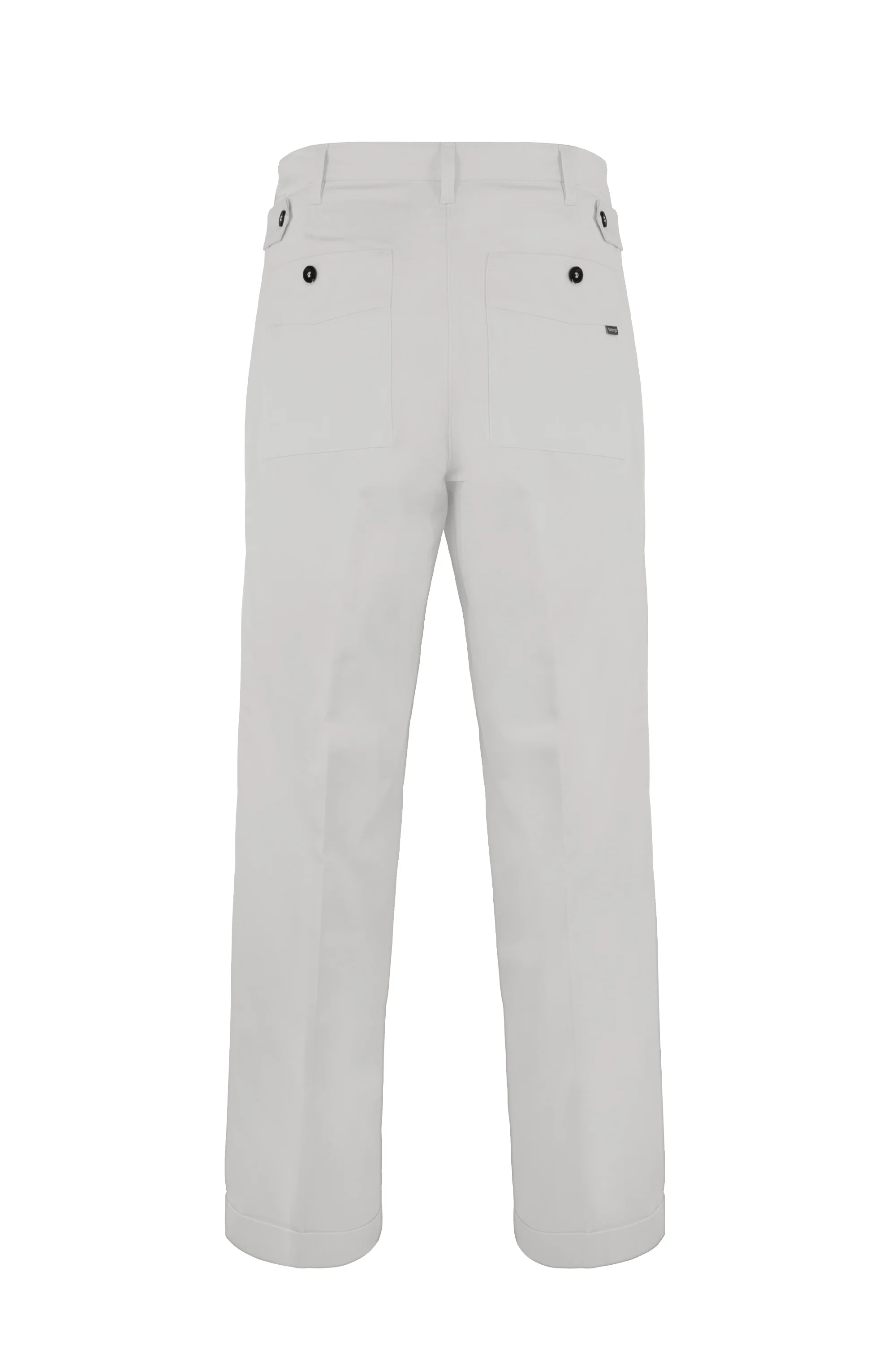 Pantalone wide fit in cotone stretch - Image 3