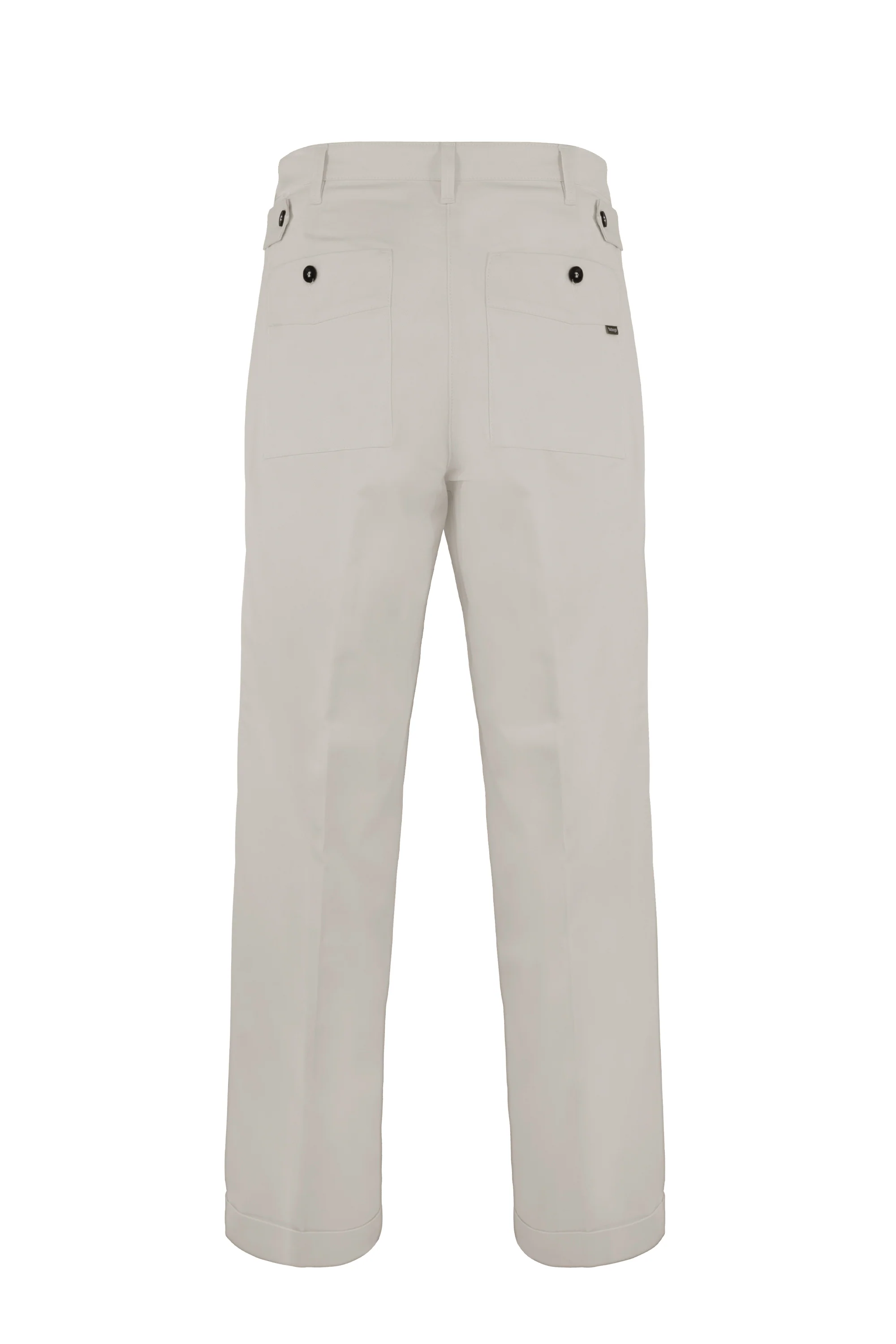 Pantalone wide fit in cotone stretch - Image 7