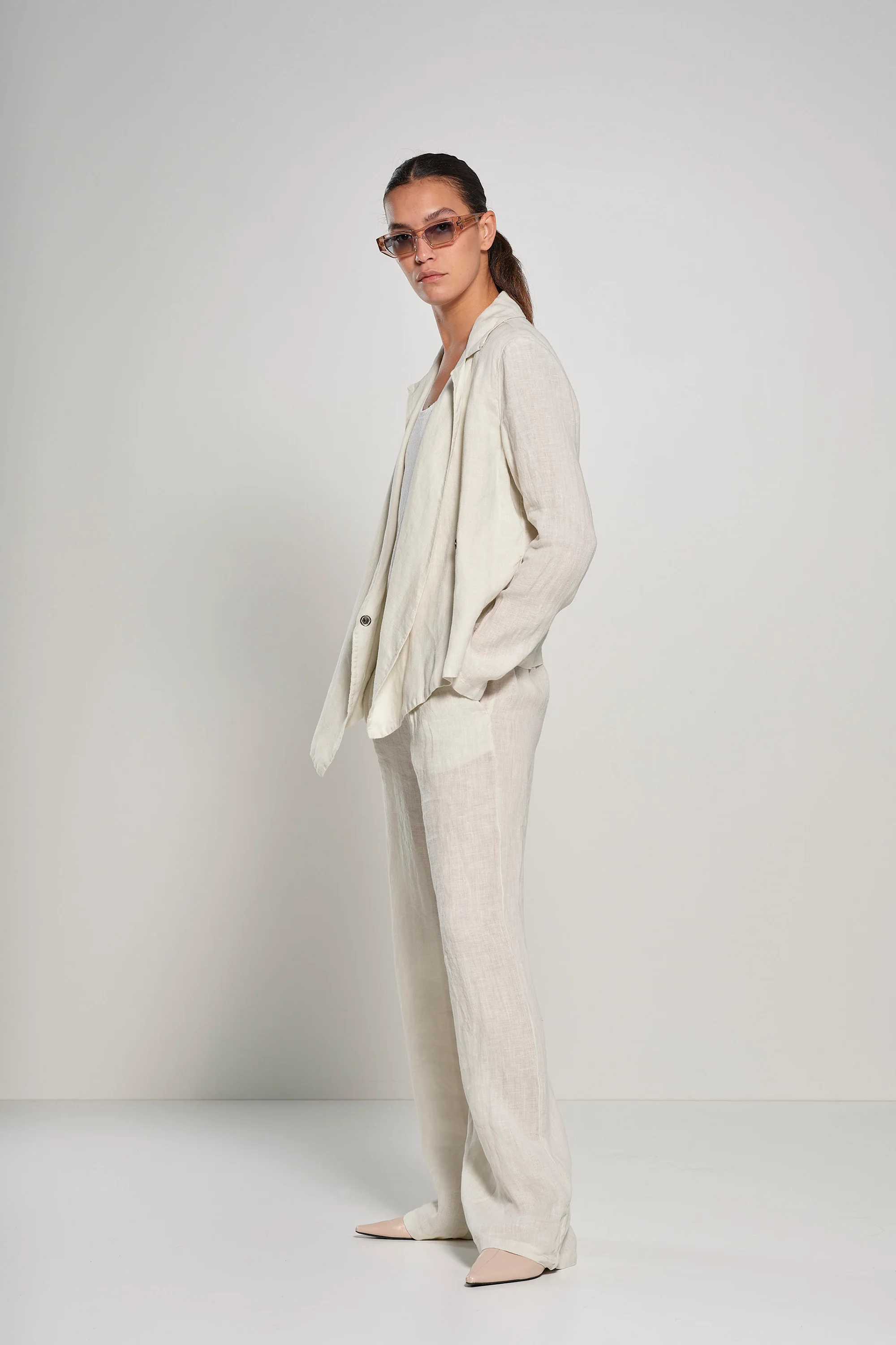 Pantaloni a Palazzo in Lino - Image 19