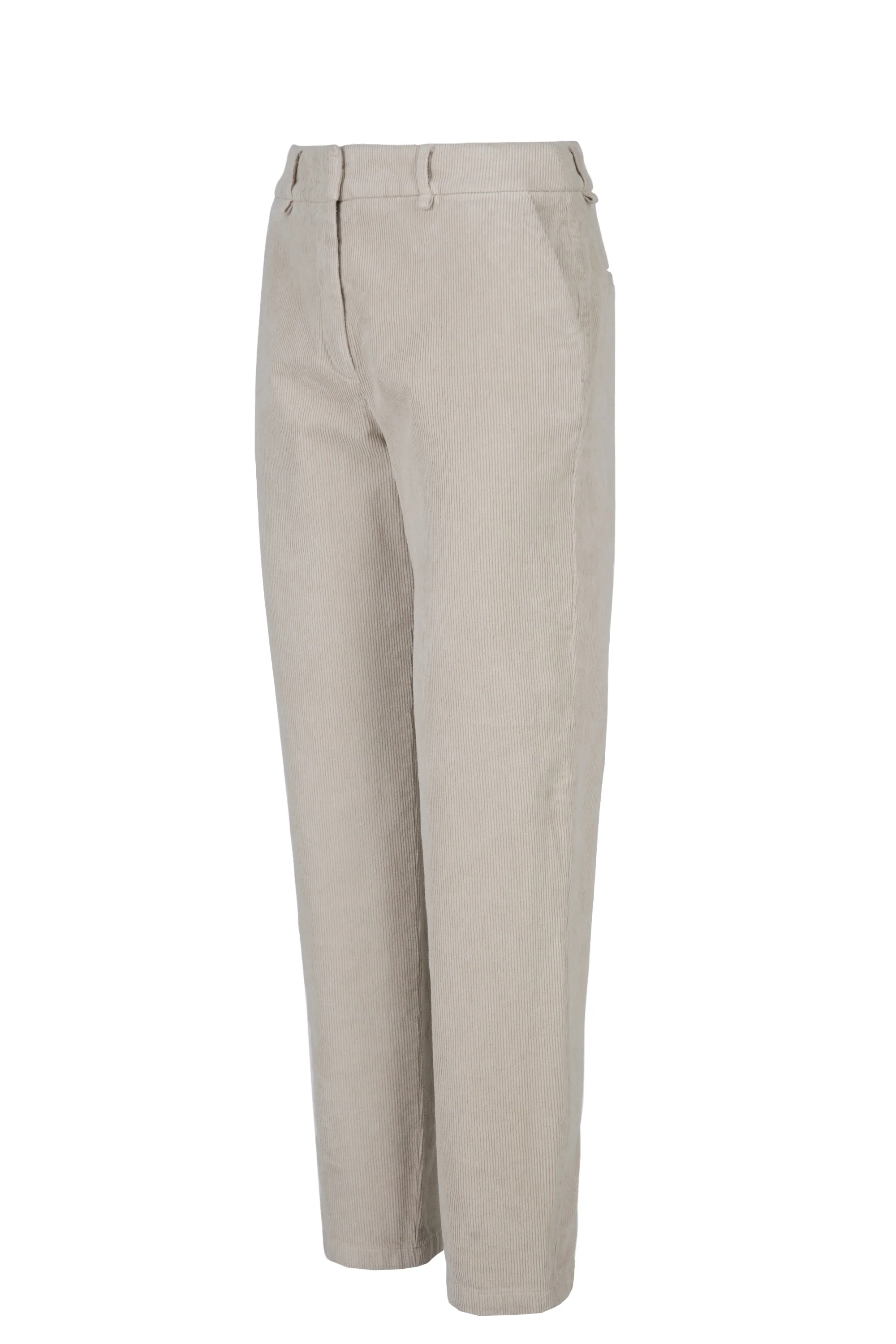 Pantaloni chino donna slim in velluto mille righe elasticizzato - Image 6