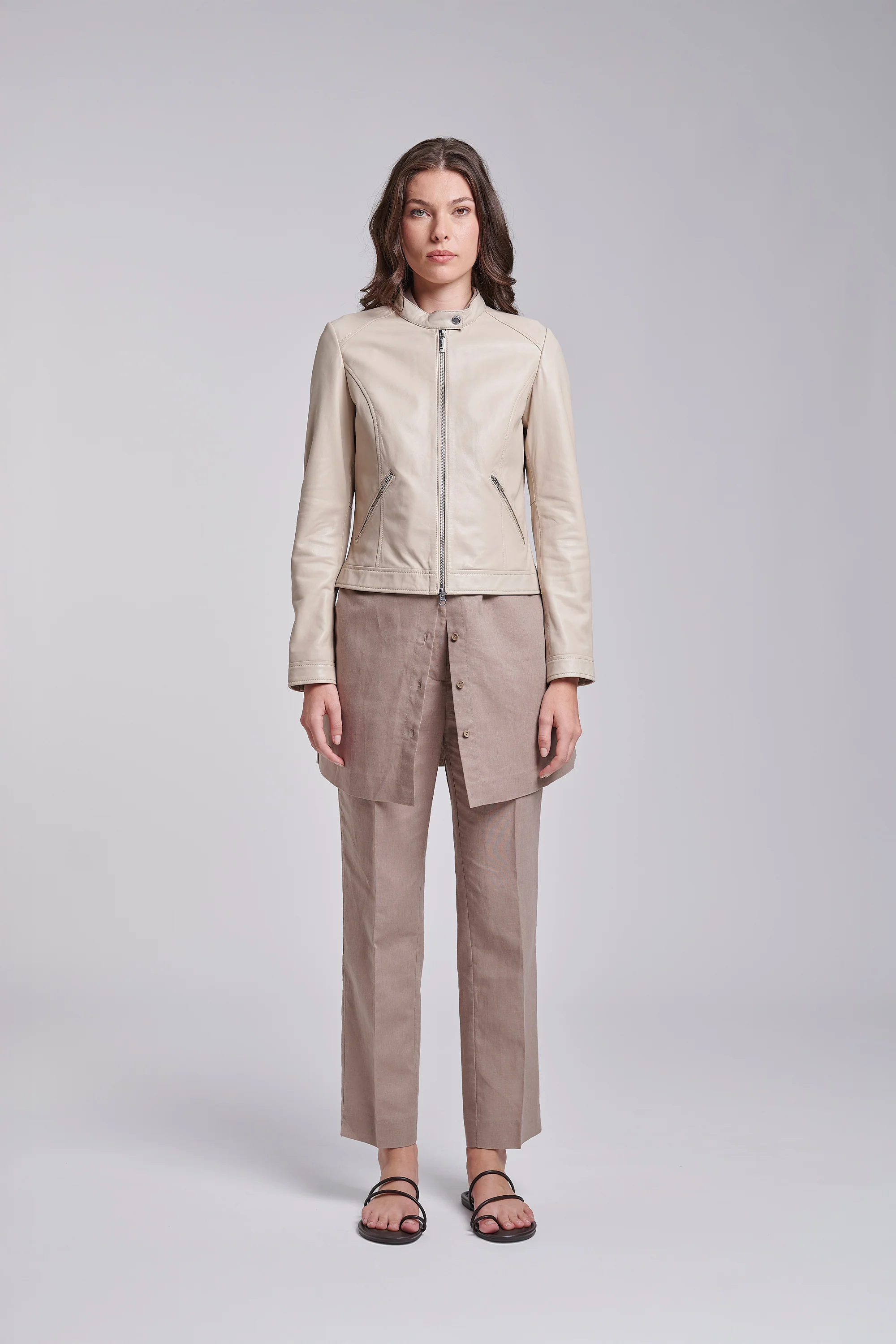 Pantaloni slim fit in misto lino cotone - Image 9