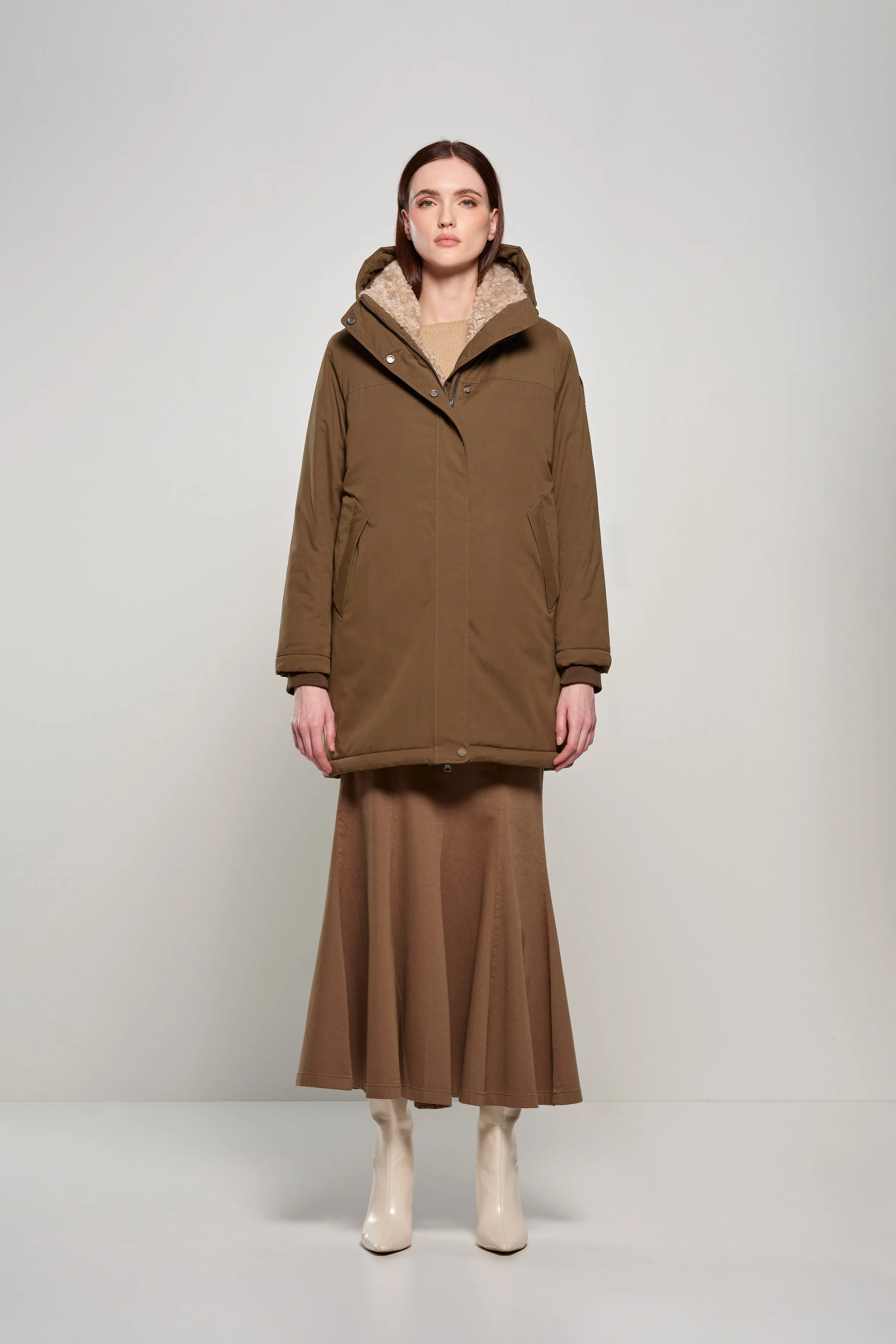 Parka con cappuccio e fodera in pelliccetta - Image 20