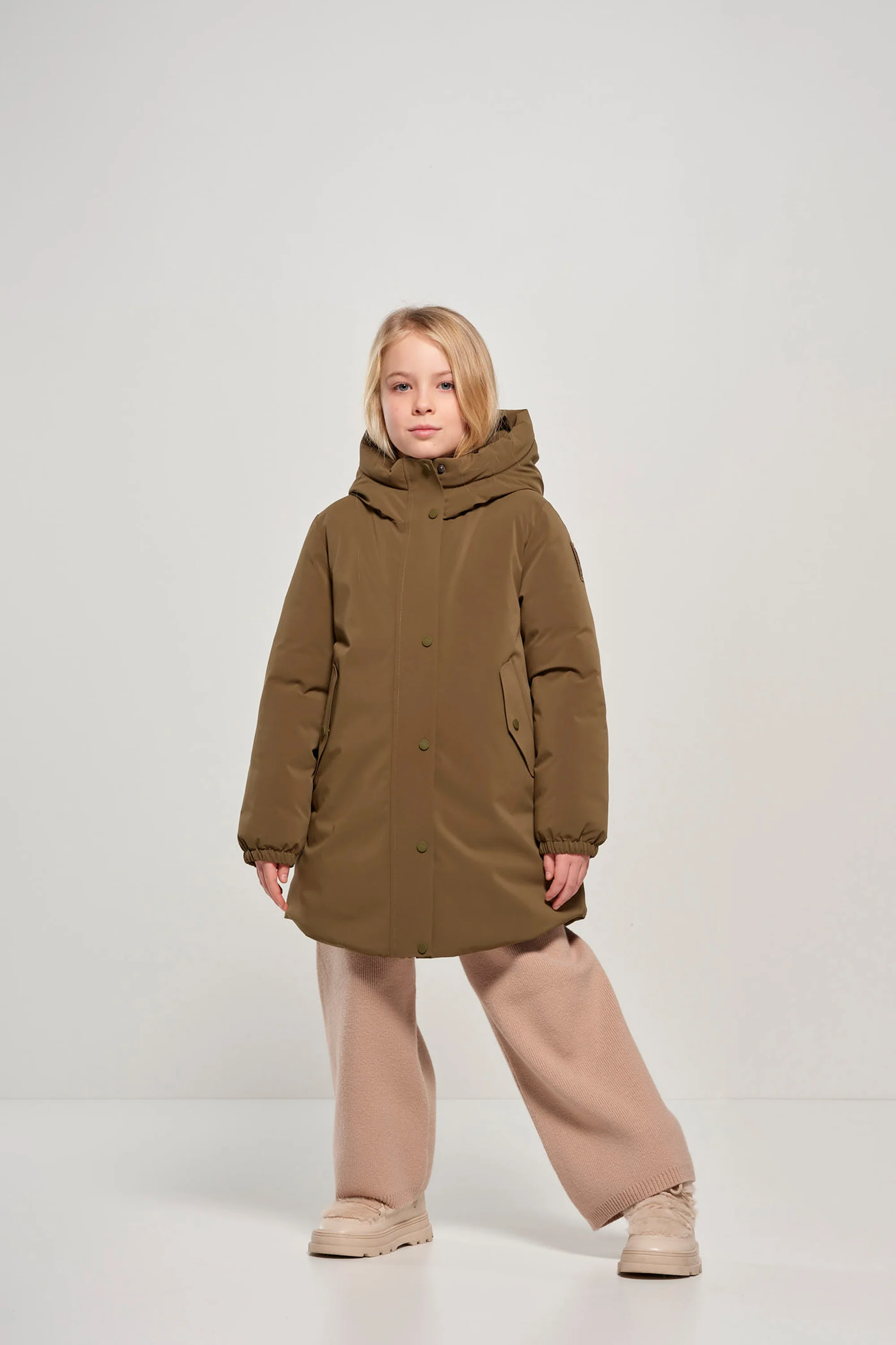 Parka lungo da bambina con cappuccio waterproof e downproof - Image 12