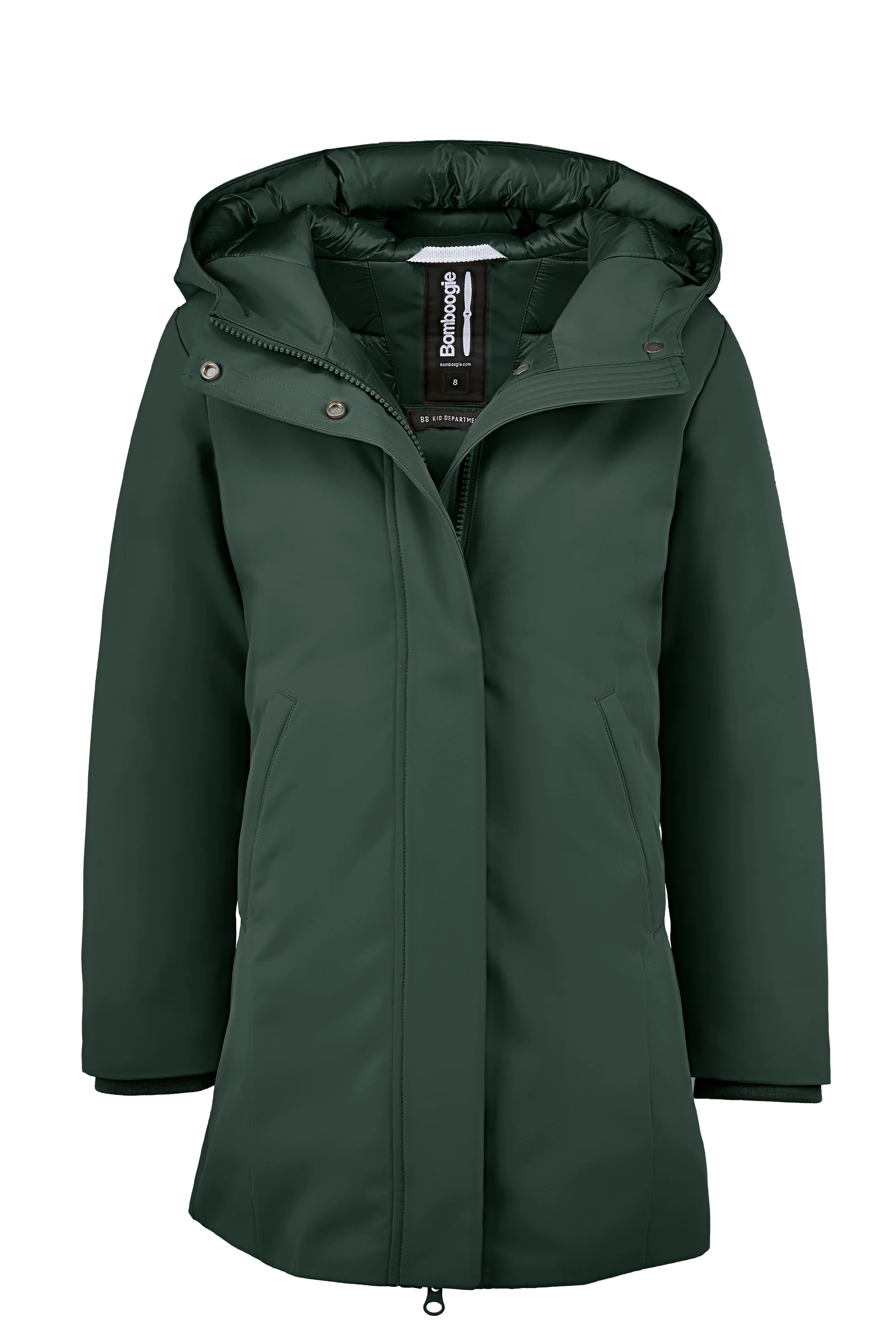 Parka lungo da bambina slim fit con cappuccio waterproof e windproof - Image 13