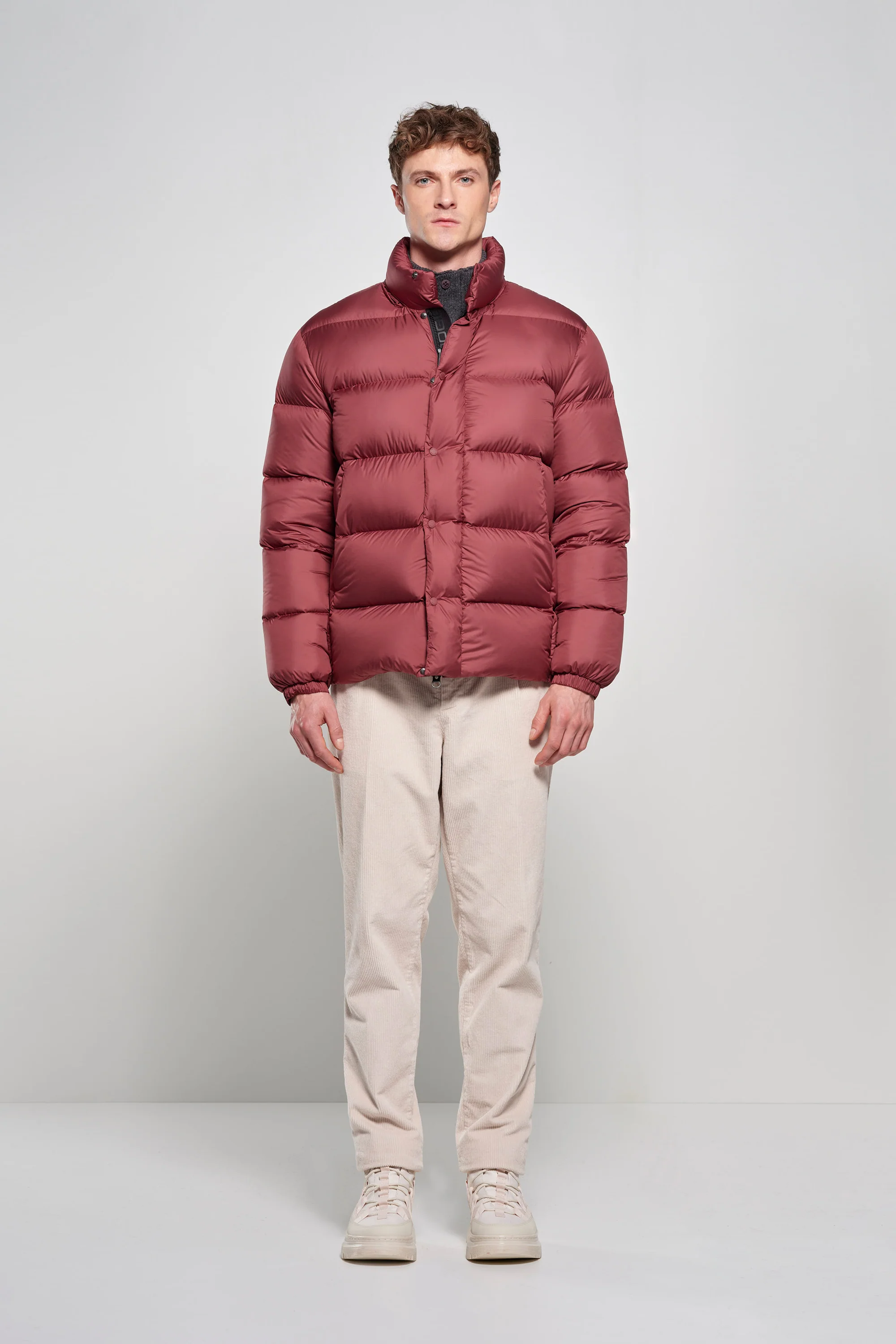 Piumino corto da uomo imbottito in vera piuma windproof downproof - Image 29
