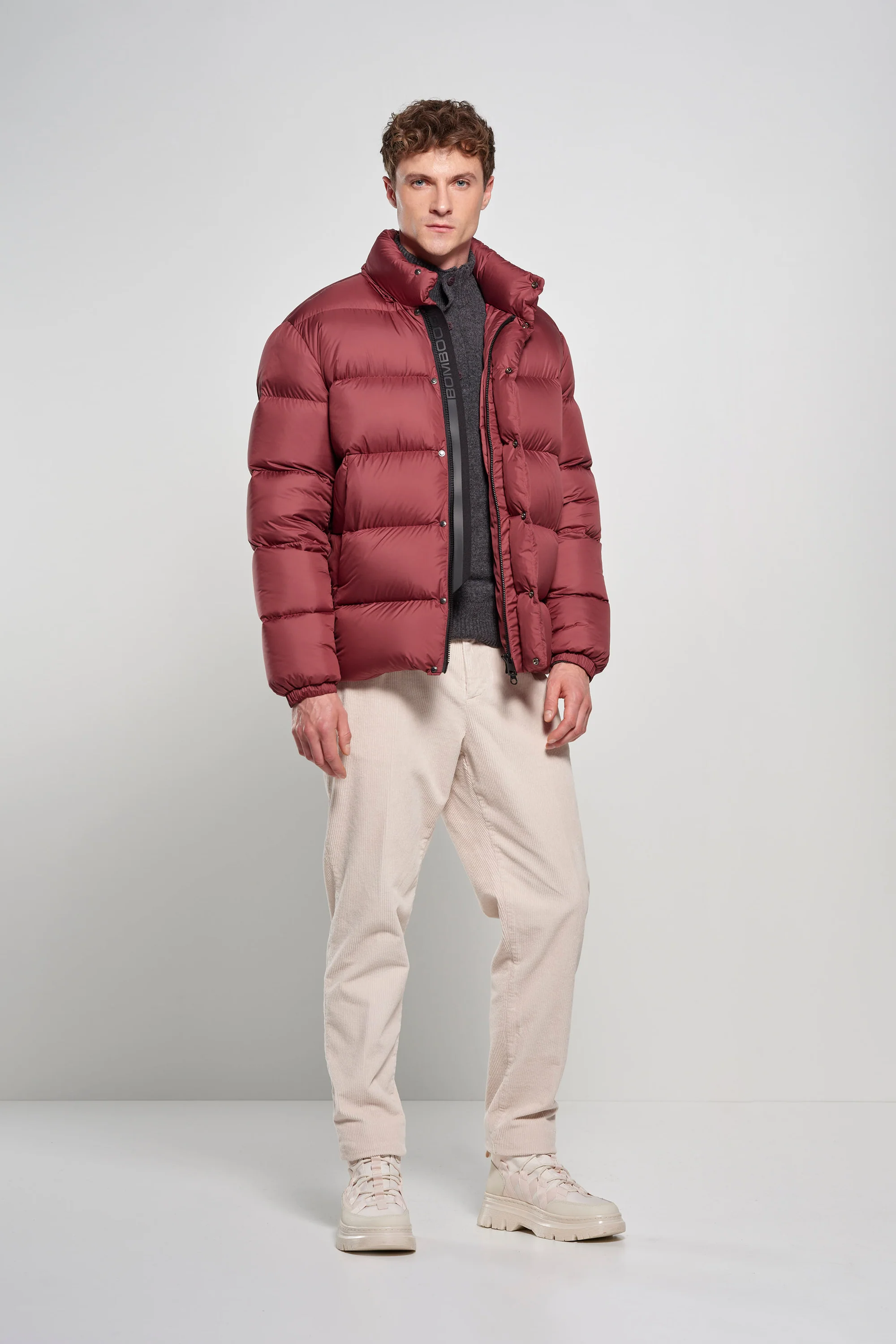 Piumino corto da uomo imbottito in vera piuma windproof downproof - Image 30