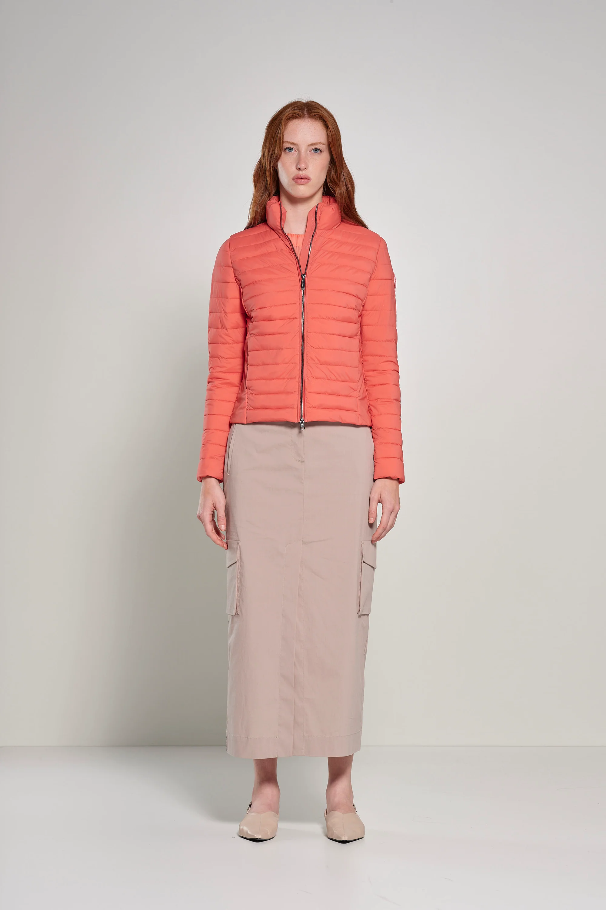 Piumino dalla Linea Avvitata in Nylon Stretch - Image 18