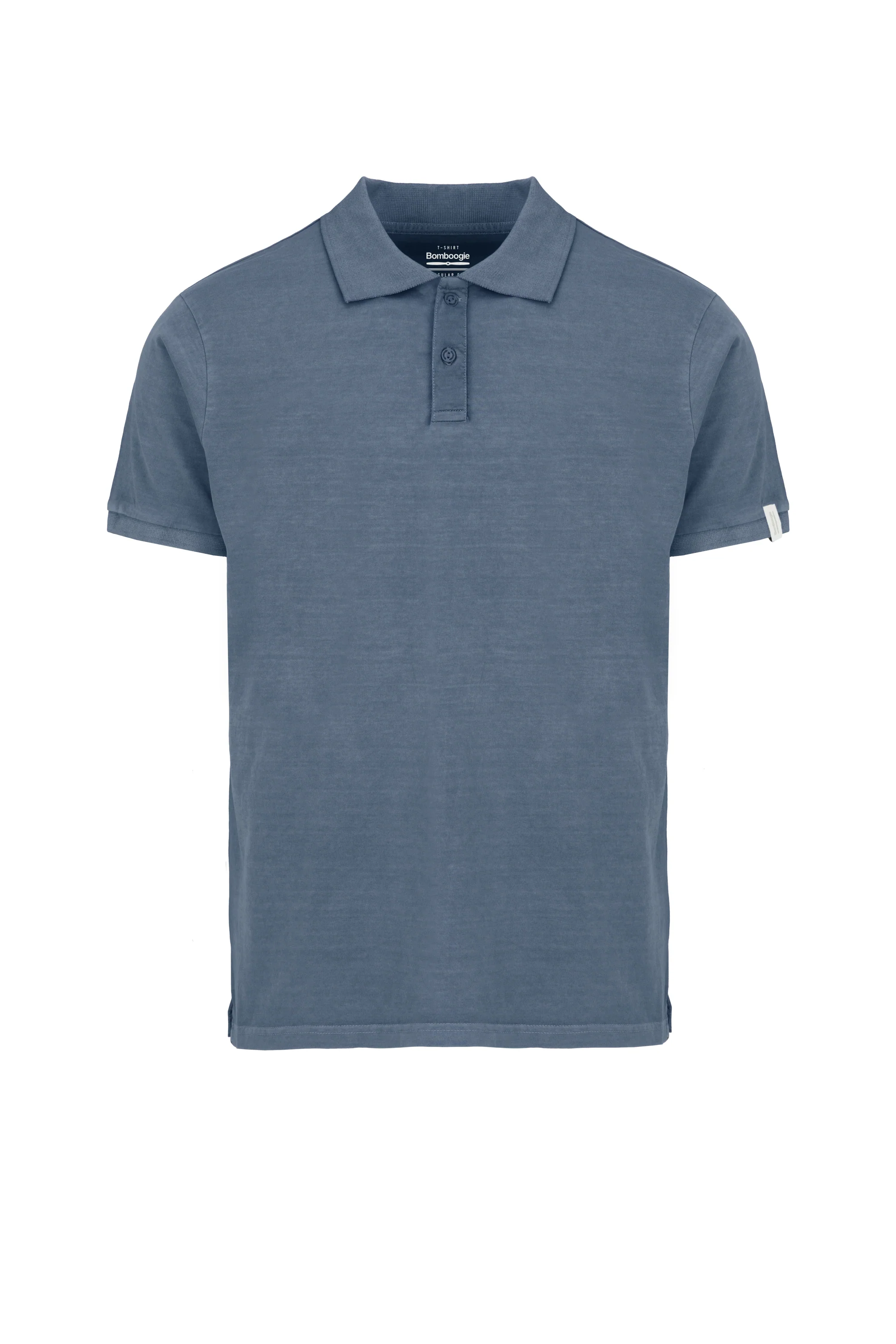 Polo in jersey di cotone effetto faded