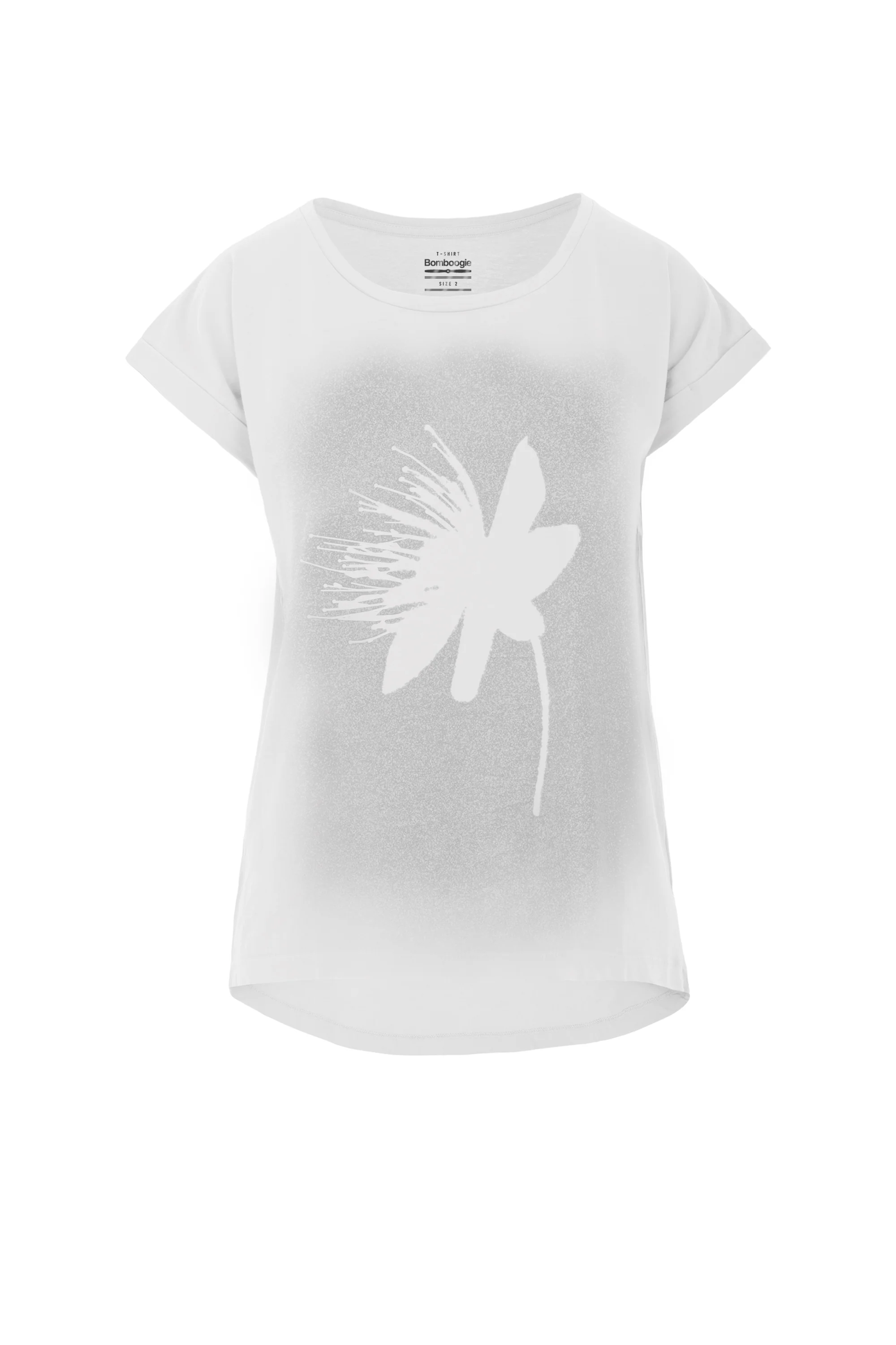 T-shirt in cotone con stampa spray