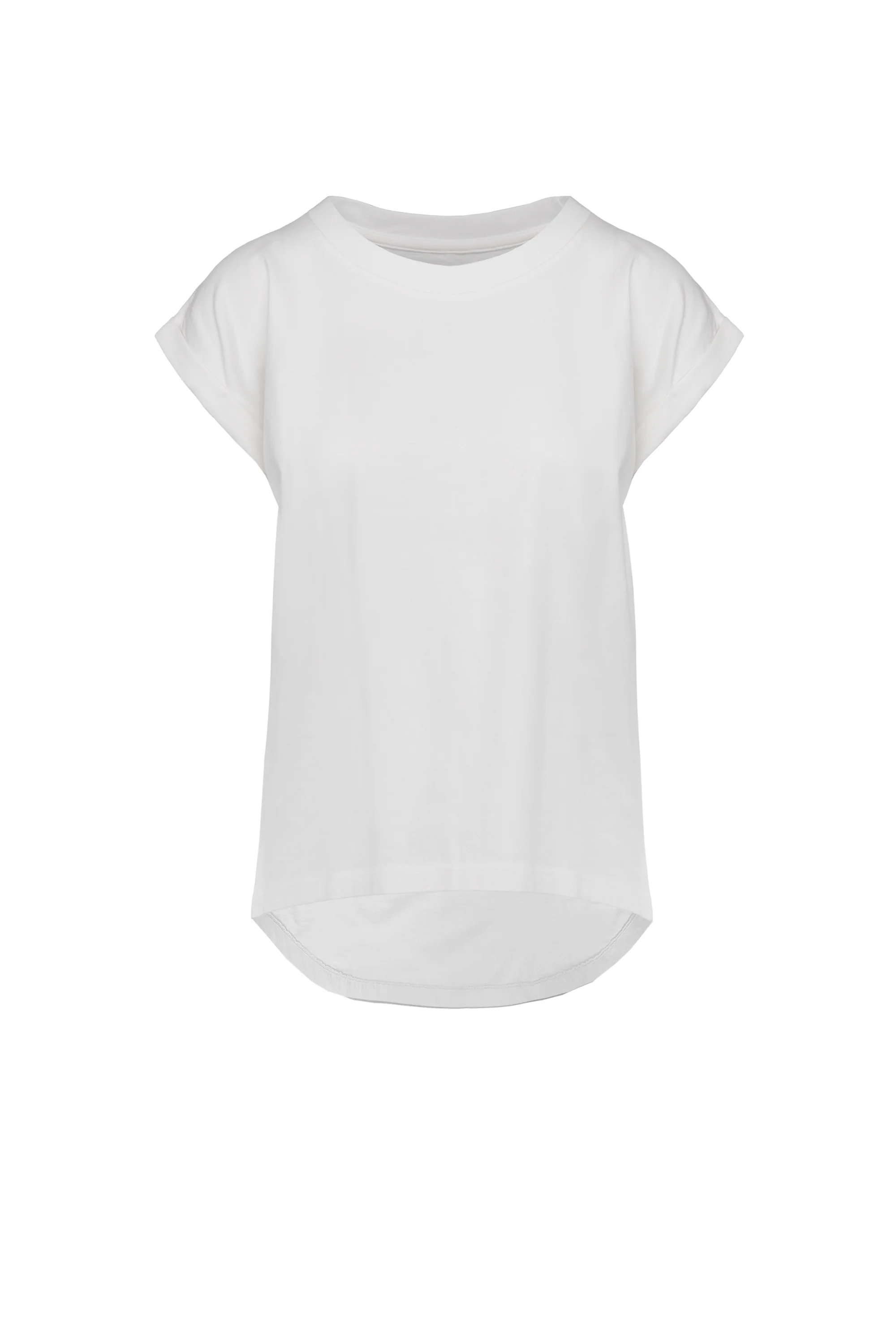T-shirt in cotone organico con orlo risvoltato - Image 2