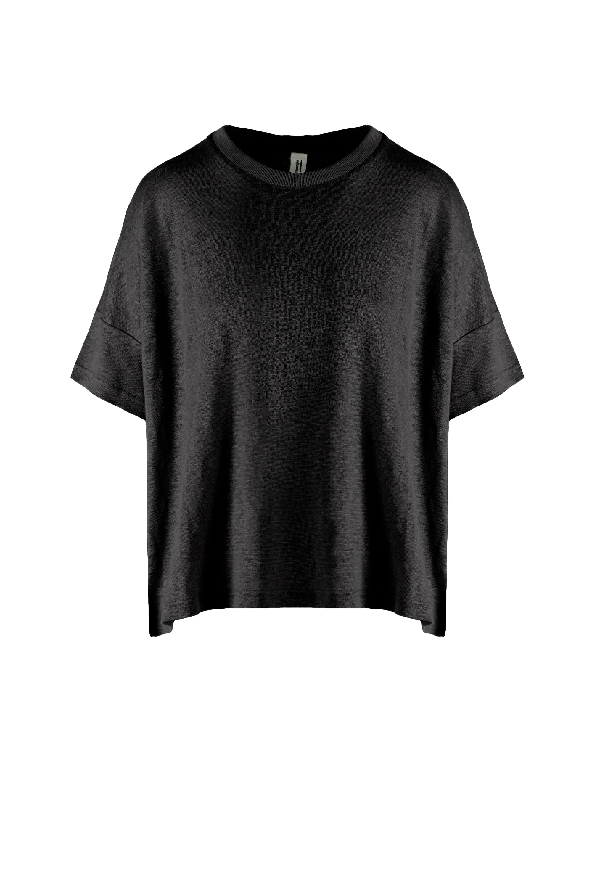 T-shirt loose fit in jersey di lino - Image 3