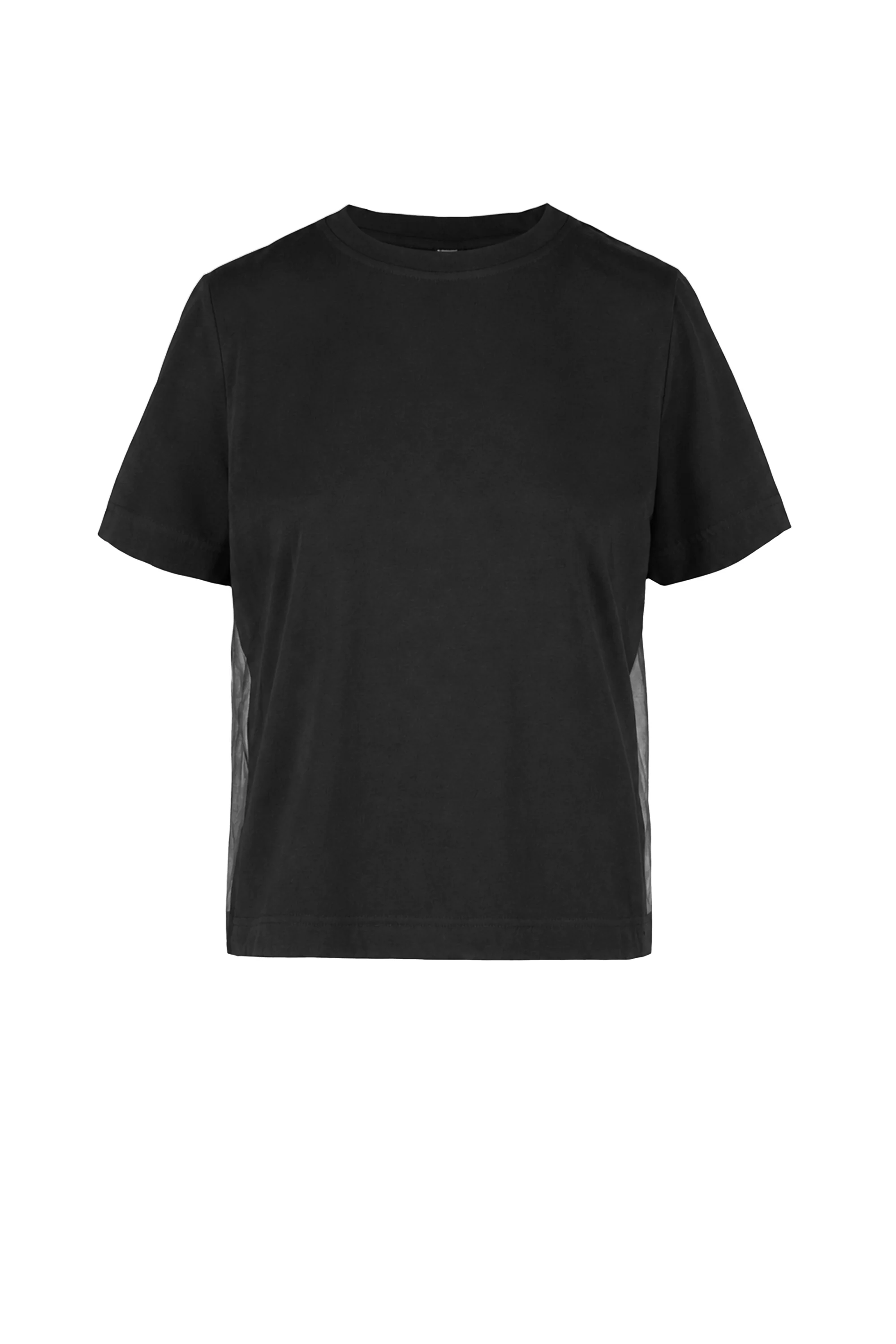 T-shirt oversize in cotone e voile - Image 3
