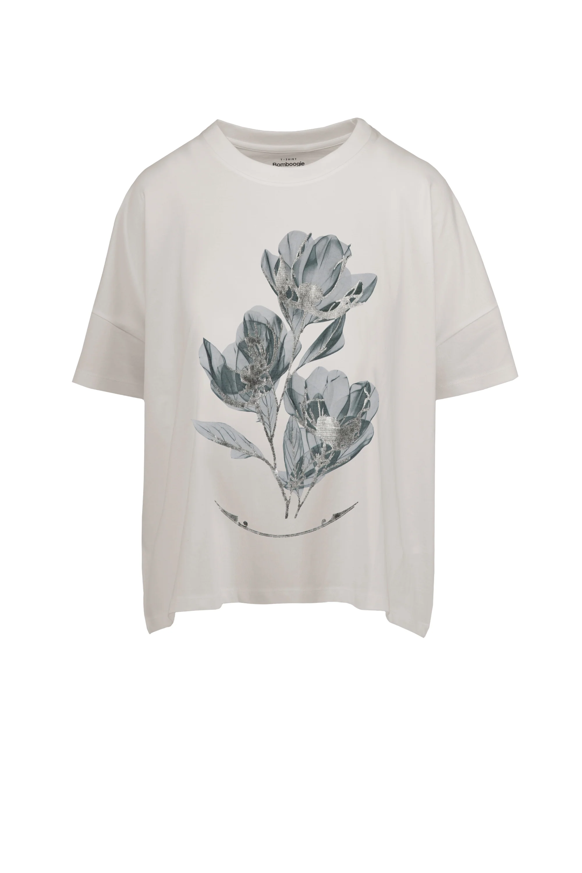 T-shirt oversize in jersey cotone e lino - Image 3