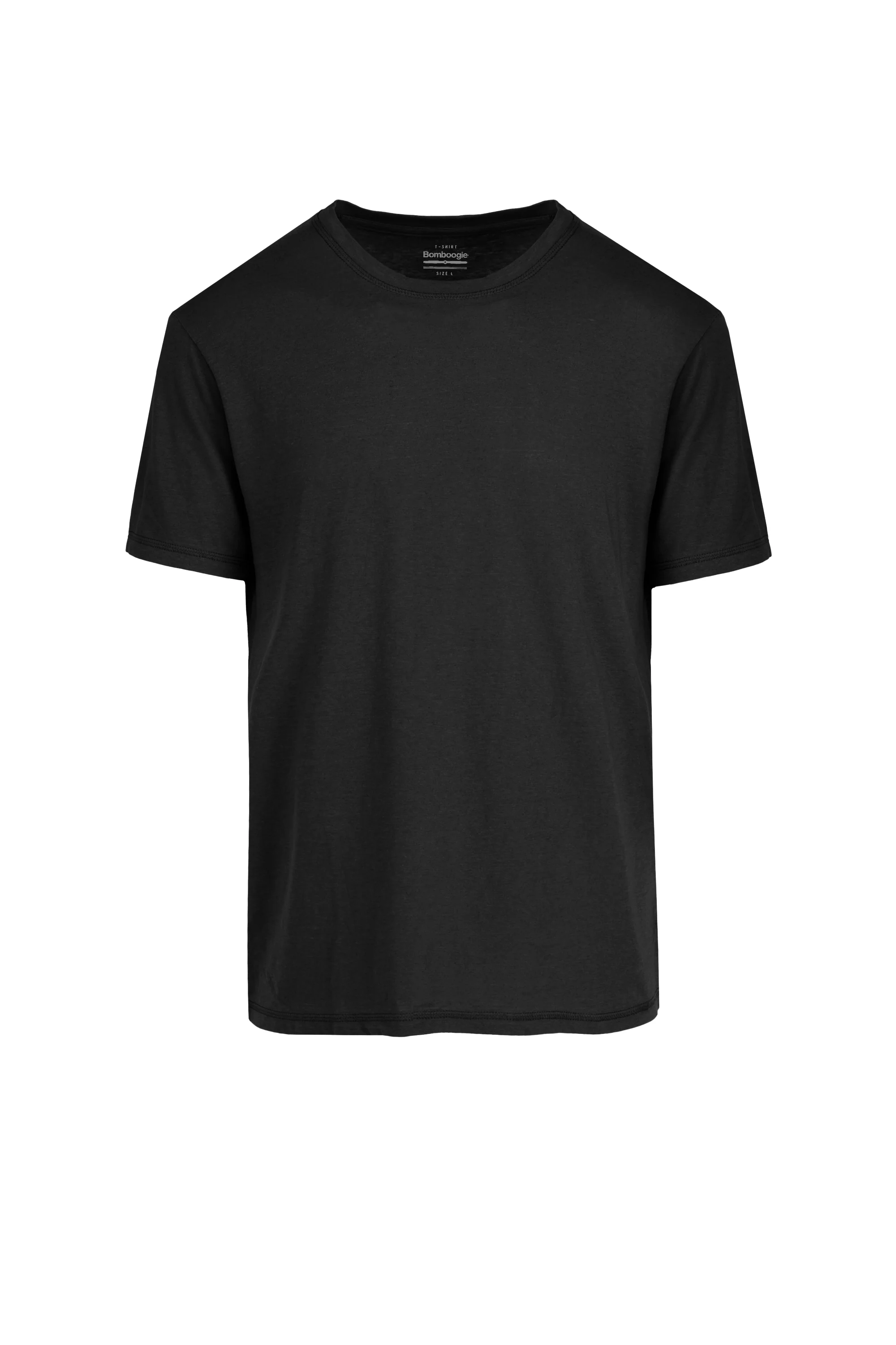 T-shirt regular fit in cotone e lino - Image 2