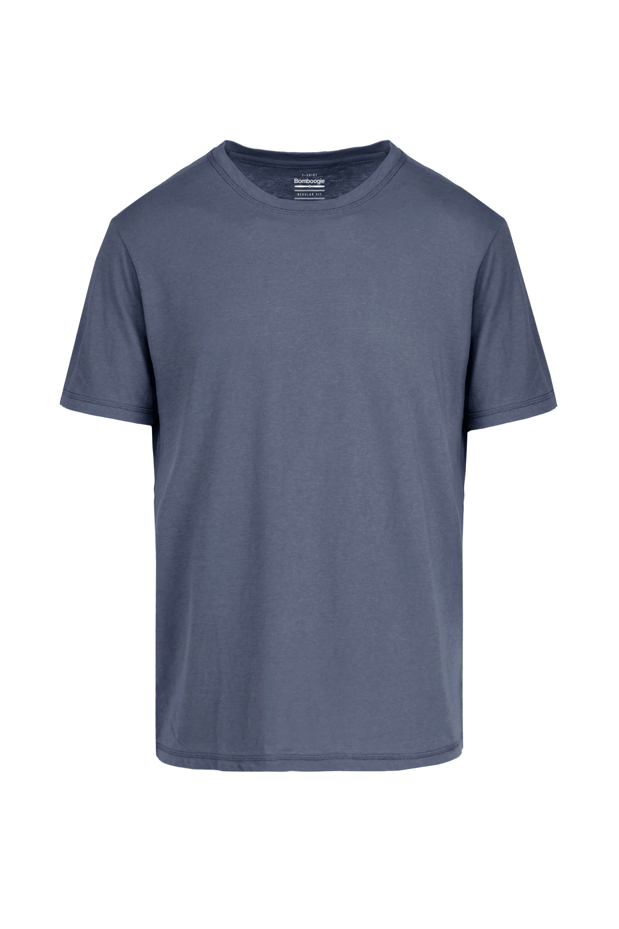 T-shirt regular fit in cotone e lino - Image 4