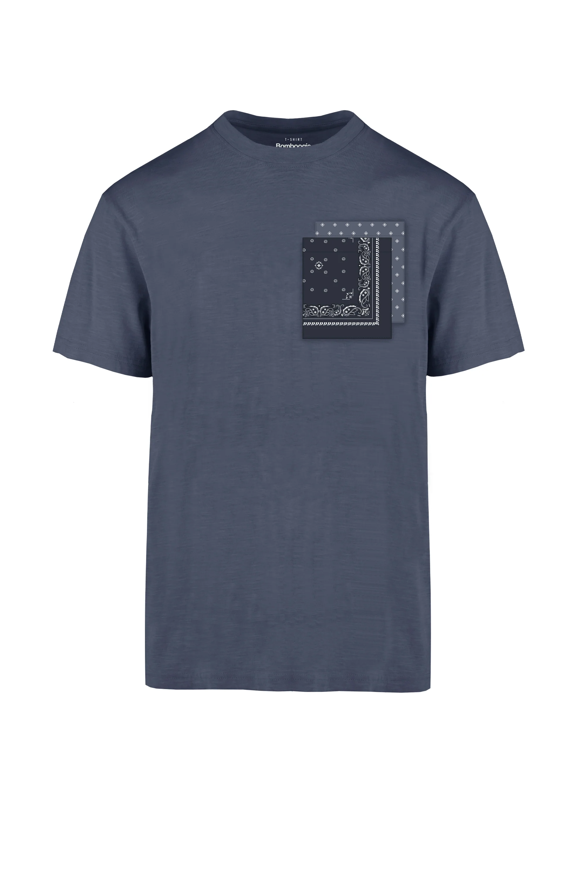 T-shirt regular fit in cotone con taschino bandana - Image 2