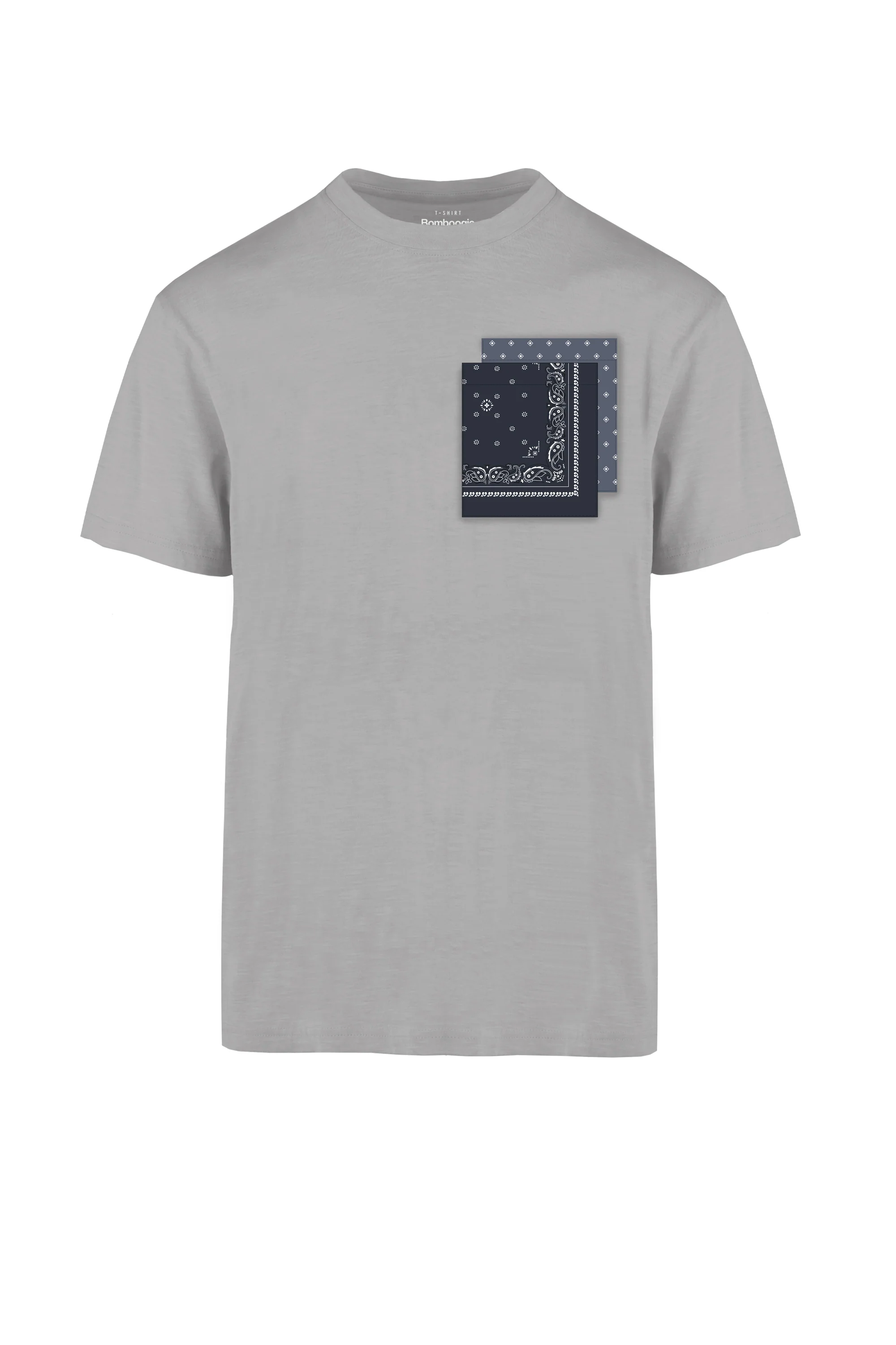 T-shirt regular fit in cotone con taschino bandana - Image 5