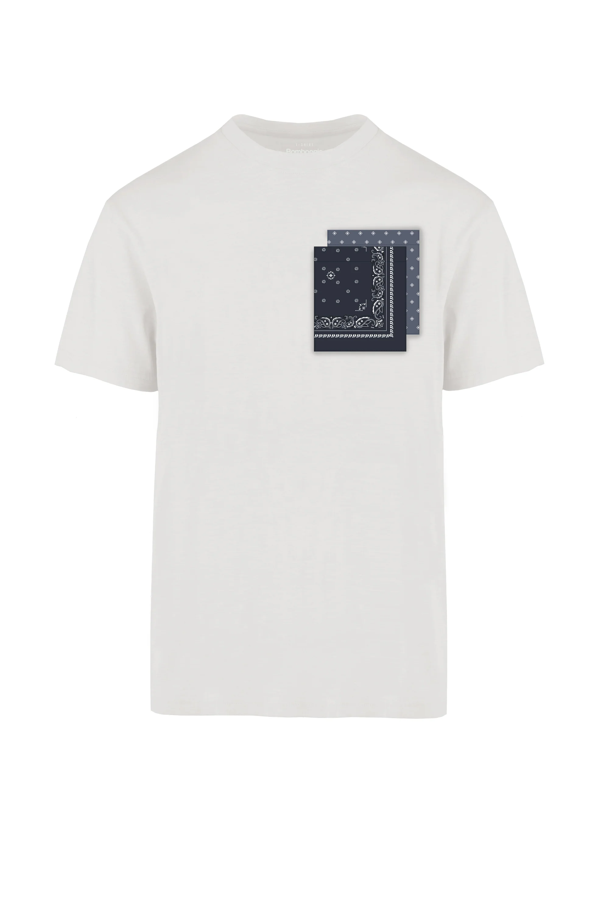 T-shirt regular fit in cotone con taschino bandana - Image 6