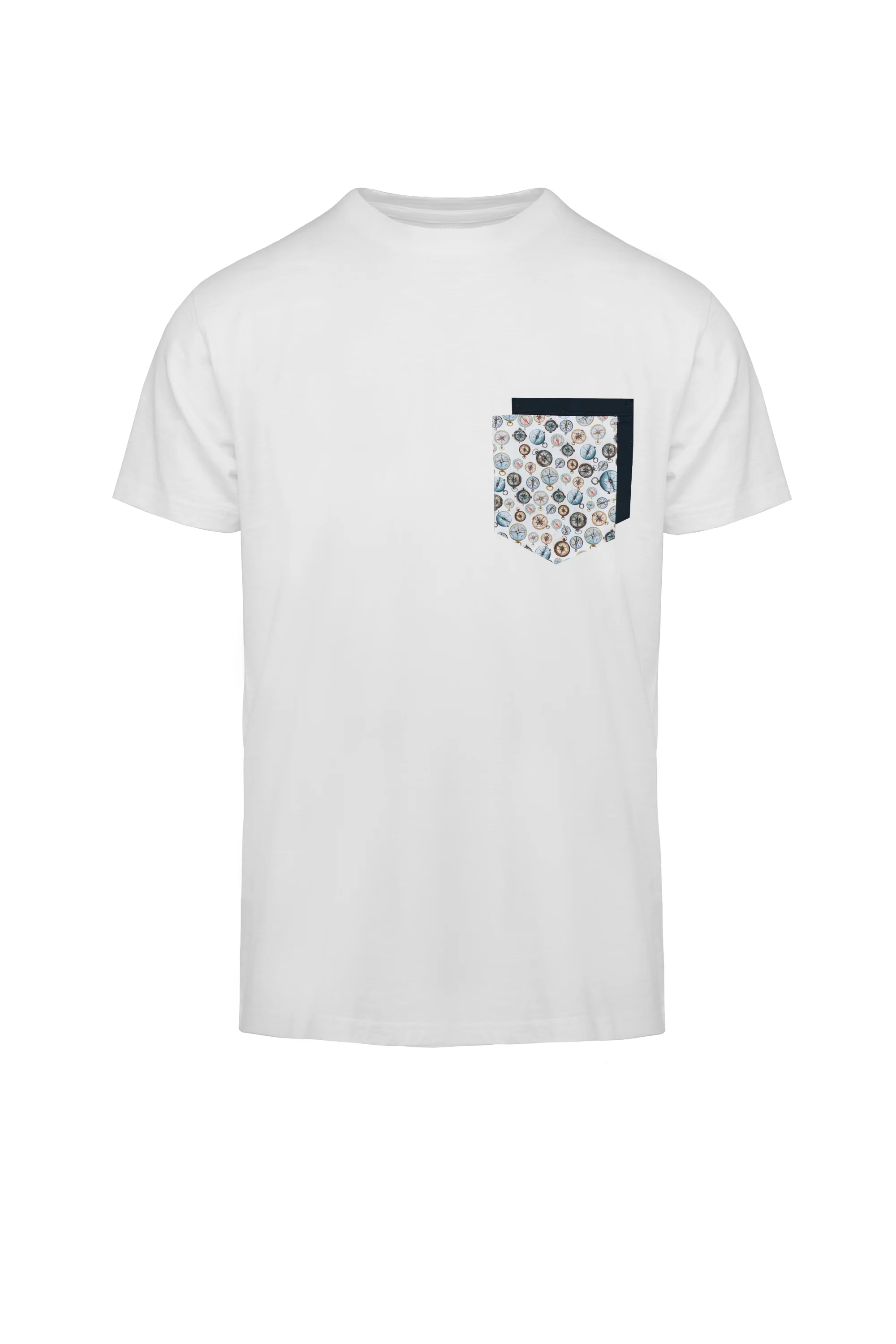 T-shirt regular fit in cotone con doppio taschino