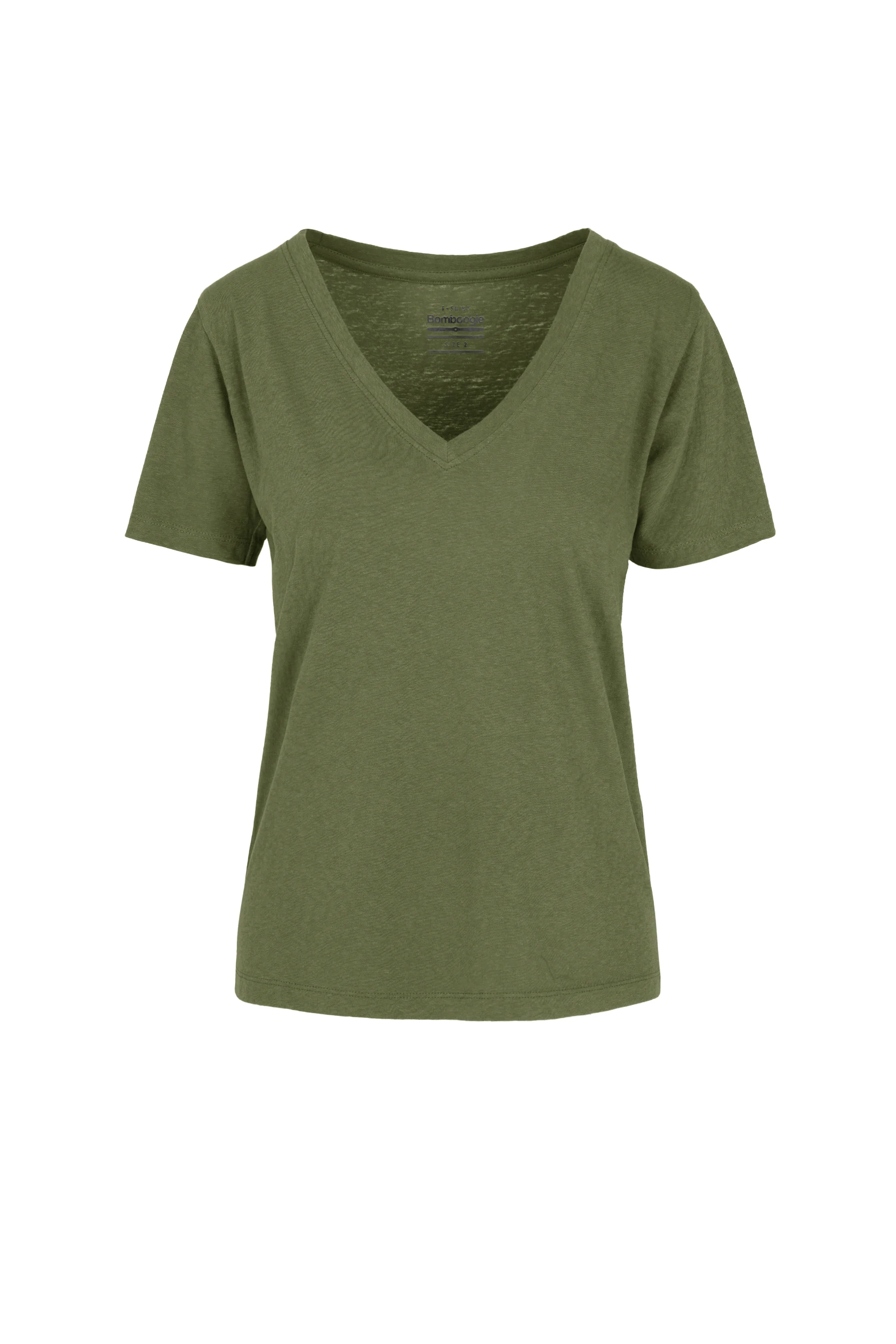 T-shirt slim fit in cotone e lino - Image 6