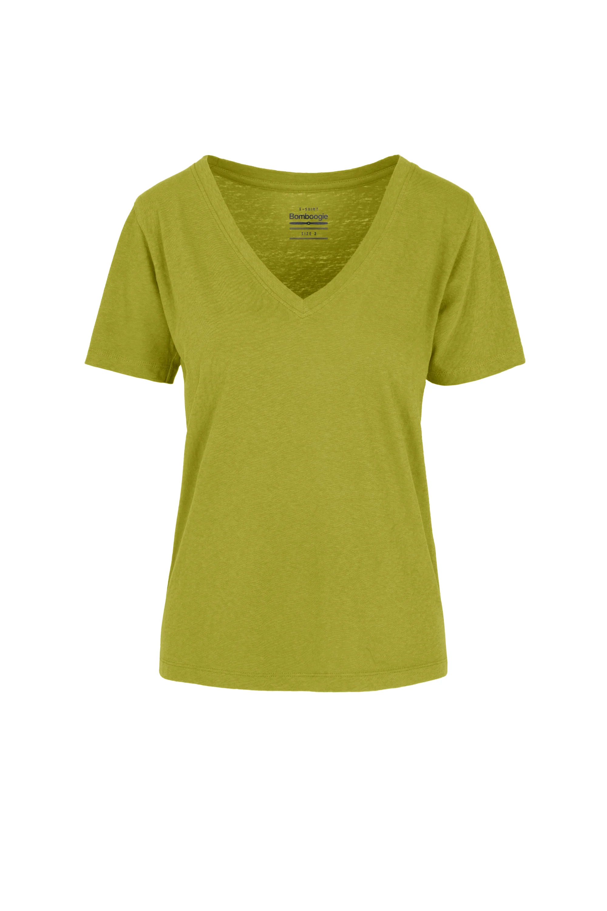 T-shirt slim fit in cotone e lino - Image 8