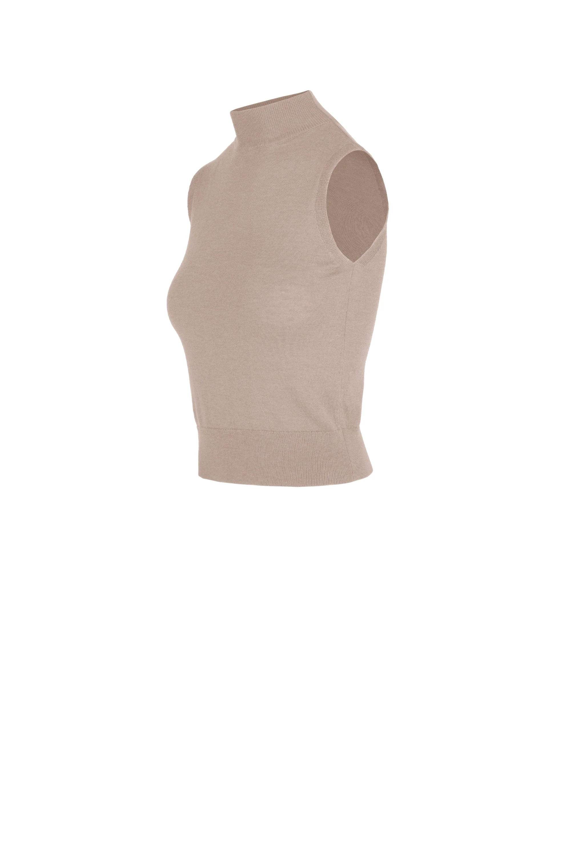 Top smanicato slim fit in misto lana merinos - Image 2